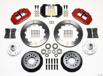Picture of Wilwood Narrow Superlite 6R Front Hub Kit 12-88in Red Magnum Force Drop Spindle
