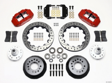 Picture of Wilwood Narrow Superlite 6R Front Hub Kit 12-88in Drill Red Magnum Force Drop Spindle
