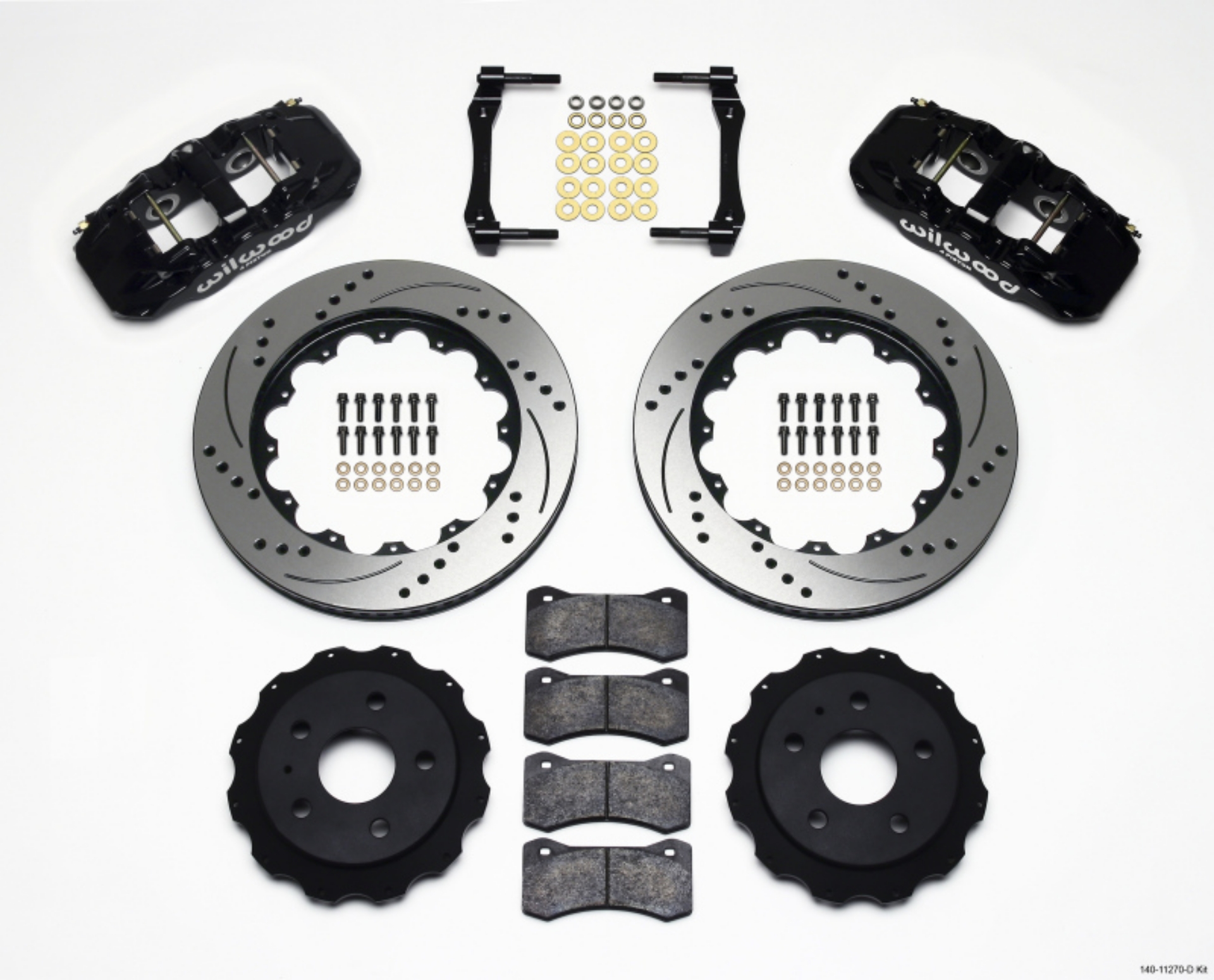 Picture of Wilwood AERO4 Rear Kit 14-25in Drilled 2010-2015 Camaro