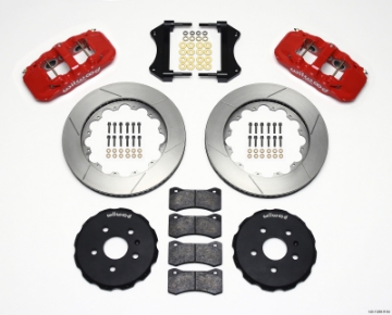 Picture of Wilwood AERO6 Front Hat Kit 14-25 Red 2010-2015 Camaro