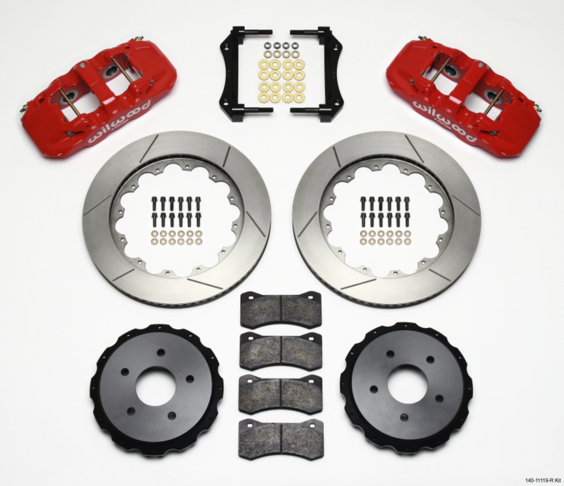 Picture of Wilwood AERO4 Rear Kit 14-00in Red 97-04 Corvette C5-Z06 05-13 C6