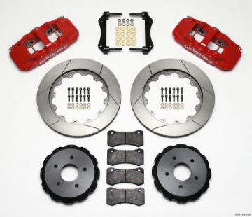 Picture of Wilwood AERO4 Rear Kit 14-00in Red 97-04 Corvette C5-Z06 05-13 C6