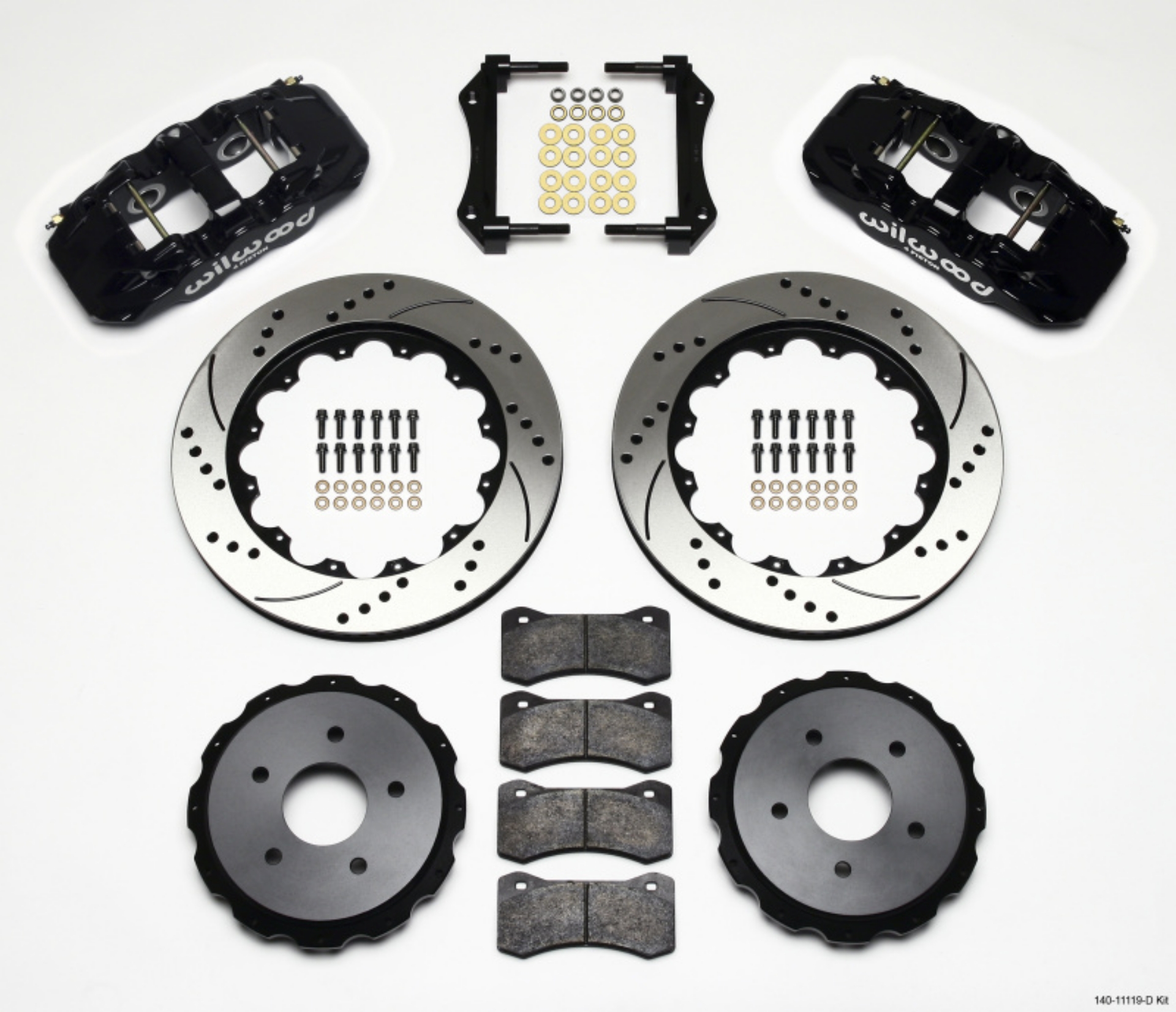 Picture of Wilwood AERO4 Rear Kit 14-00in Drilled 97-04 Corvette C5-Z06 05-13 C6