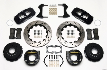 Picture of Wilwood AERO4 Rear P-Brake Kit 14-00in Drilled 58-64 Olds-Pontiac Ends 2-81in Offset