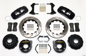 Picture of Wilwood AERO4 Rear P-Brake Kit 14-00in Drilled Mopar-Dana 2-36in Off w-Snap Ring Bearing