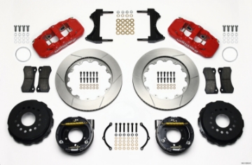 Picture of Wilwood AERO4 Rear P-Brake Kit 14-00in Red 2005-2014 Mustang