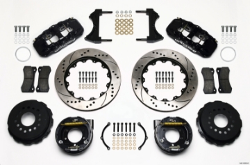 Picture of Wilwood AERO4 Rear P-Brake Kit 14-00in Drilled 2005-2014 Mustang