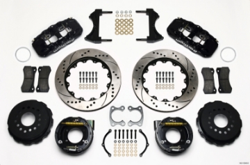 Picture of Wilwood AERO4 Rear P-Brake Kit 14-00in Drilled Small Ford 2-50in Offset