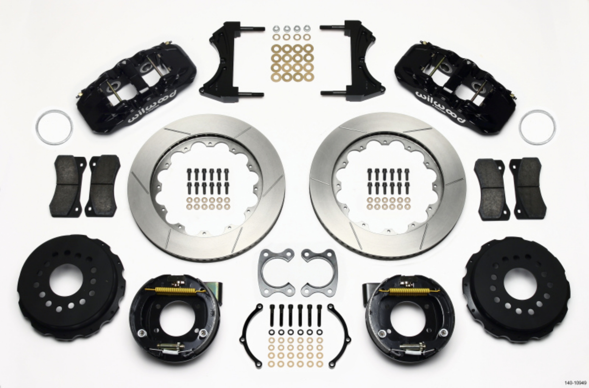 Picture of Wilwood AERO4 Rear P-Brake Kit 14-00in Small Ford 2-50in Offset