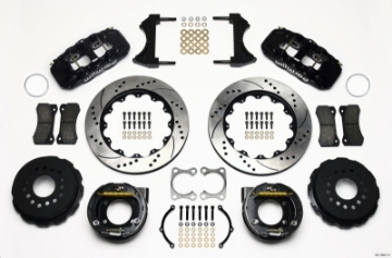 Picture of Wilwood AERO4 Rear P-Brake Kit 14-00in Drilled Big Ford Old Style 2-36in Offset