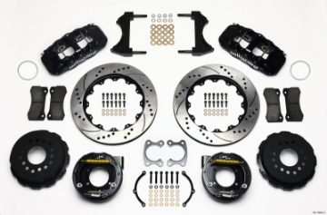 Picture of Wilwood AERO4 Rear P-Brake Kit 14-00in Drilled Small Ford 2-66in Offset