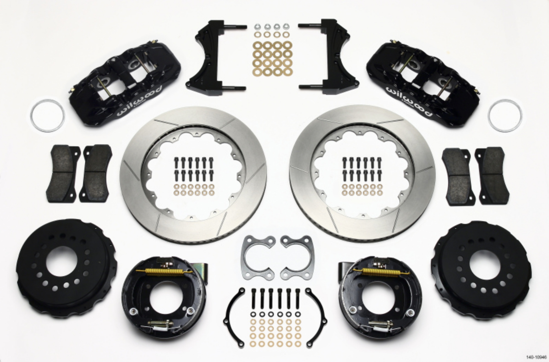 Picture of Wilwood AERO4 Rear P-Brake Kit 14-00in Small Ford 2-66in Offset