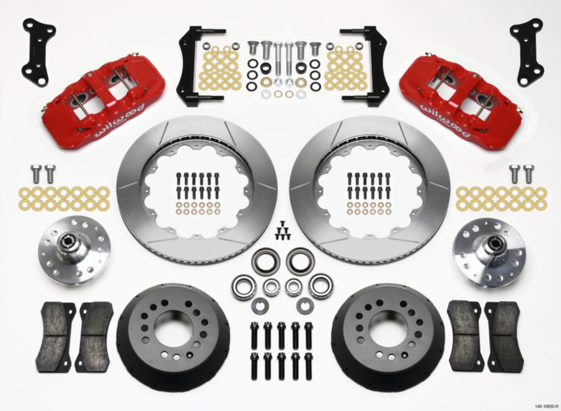Picture of Wilwood AERO6 Front Hub Kit 14-00 Red 67-69 Camaro 64-72 Nova Chevelle