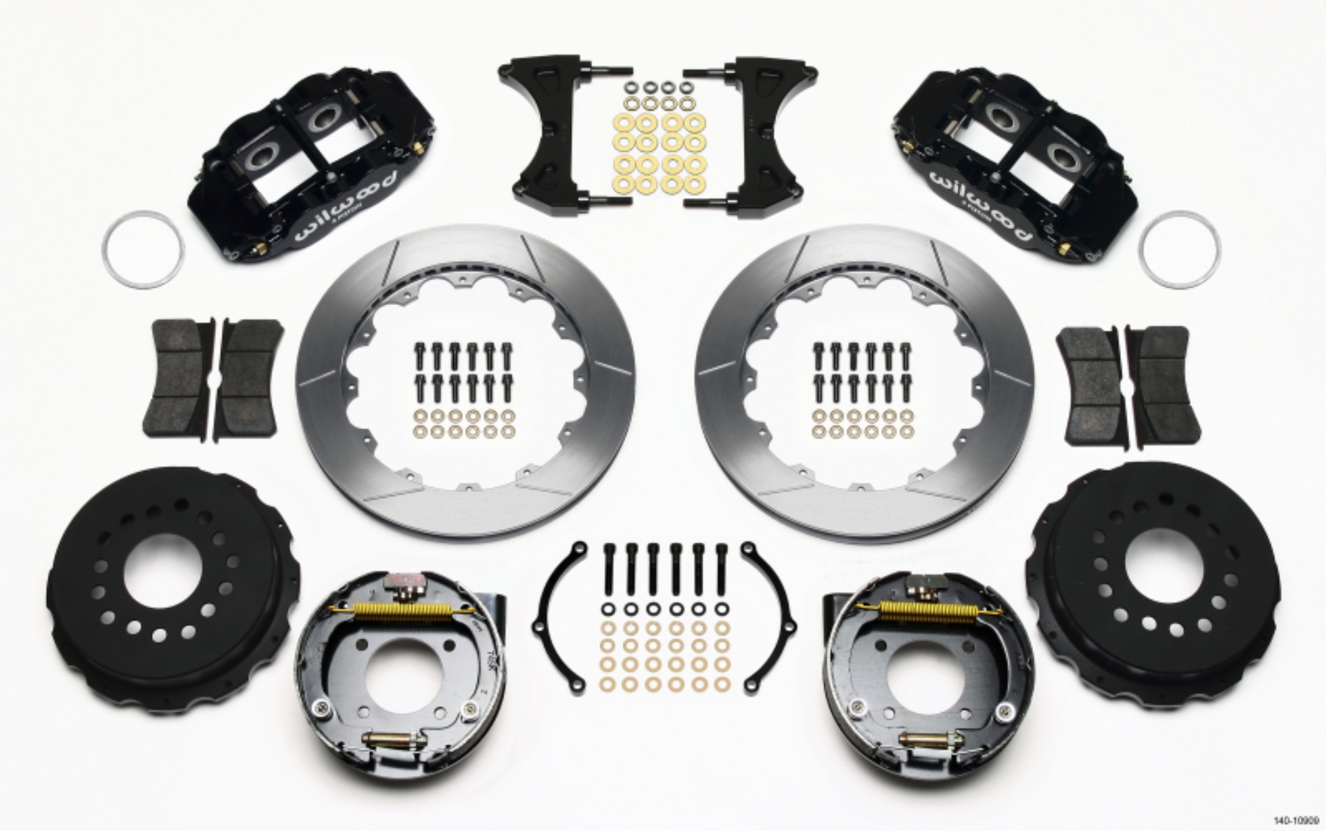 Picture of Wilwood Narrow Superlite 4R Rear P-Brk Kit 12-88in Chevy 12 Bolt-Spec 3-15in Bearing Front mt
