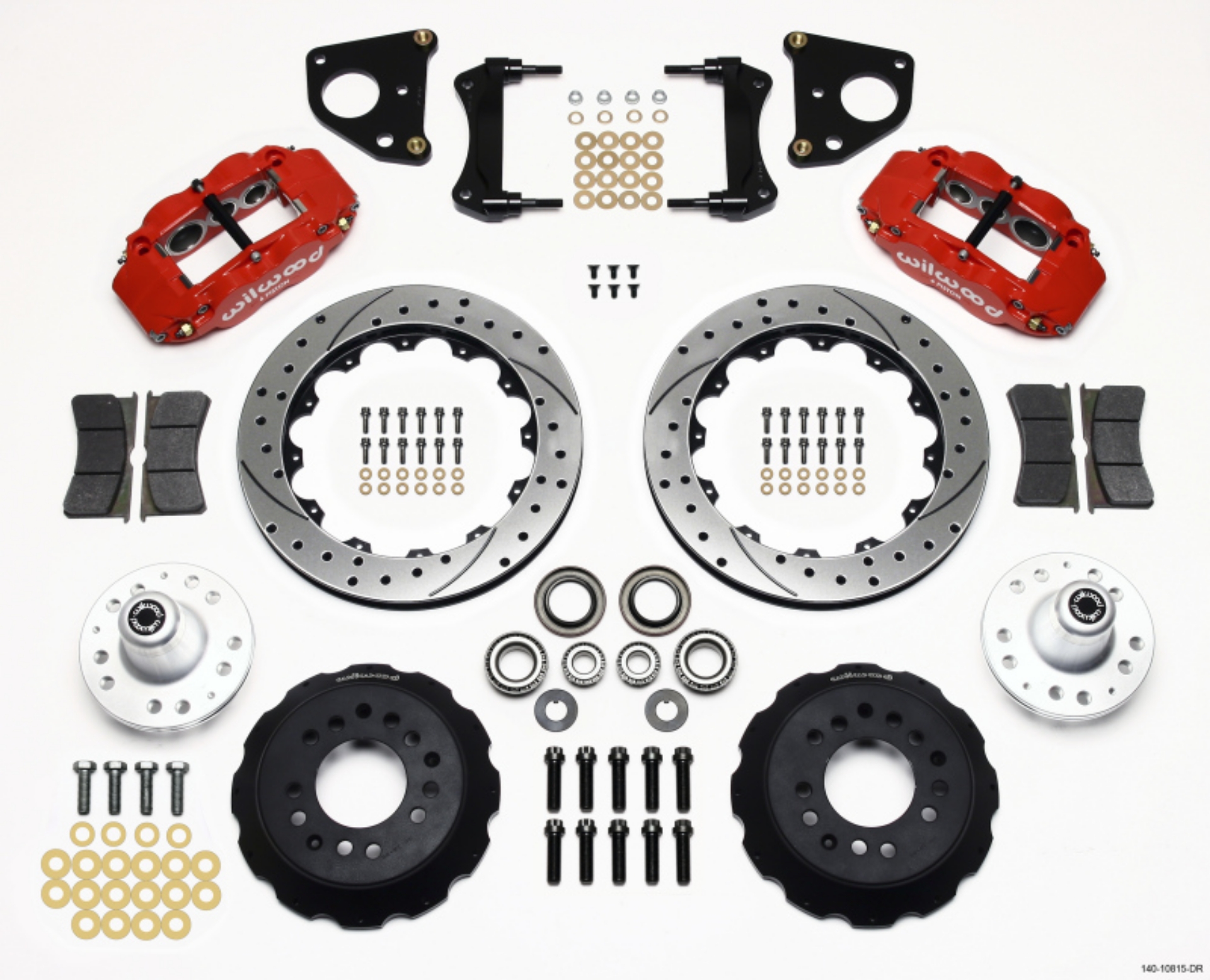Picture of Wilwood Narrow Superlite 6R Front Hub Kit 12-88in Drilled Red 62-72 CDP B & E Body-Drum