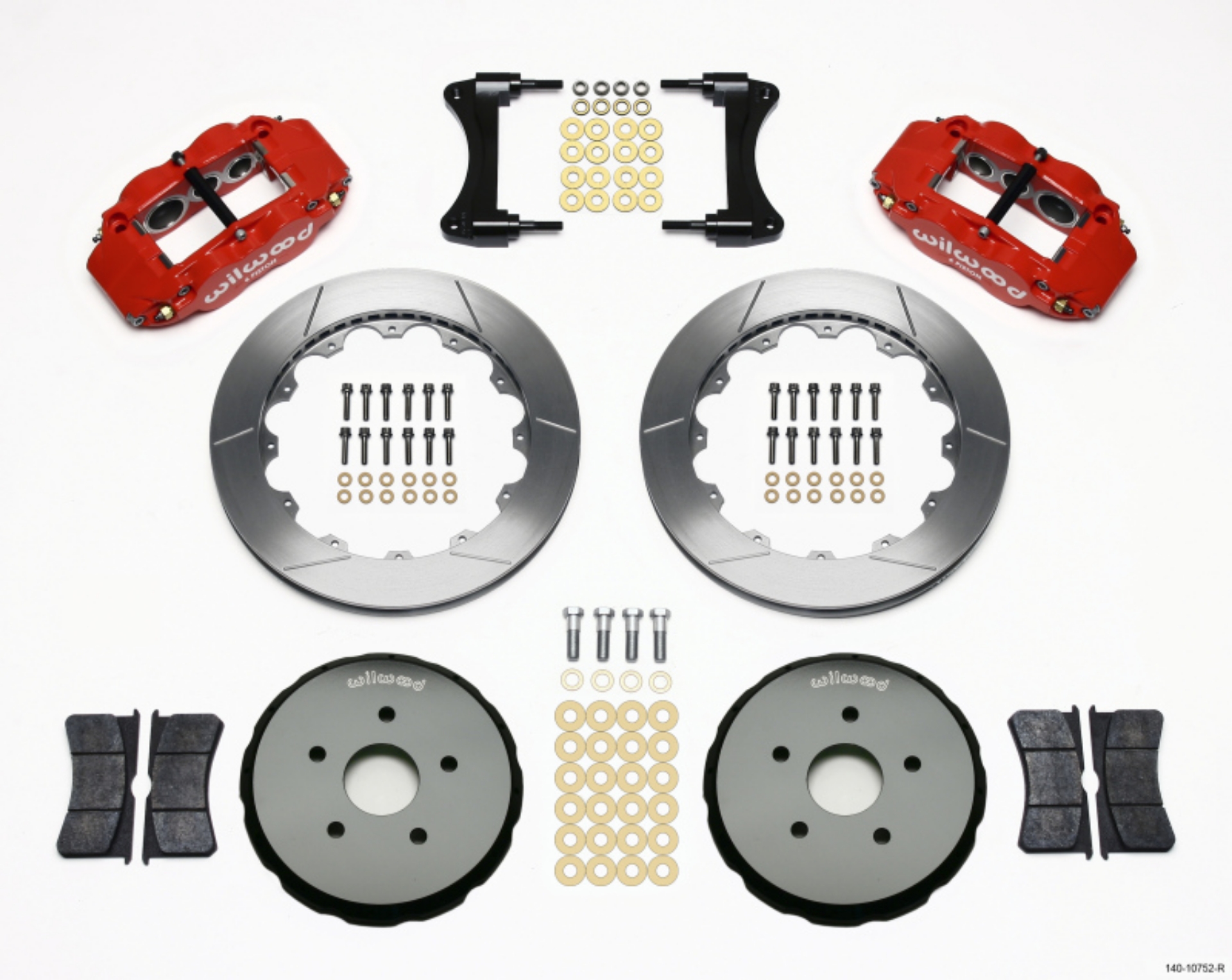 Picture of Wilwood Narrow Superlite 6R Front Hat Kit 12-88in Red 2008 Toyota Matrix