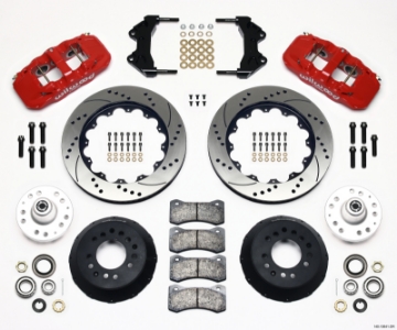Picture of Wilwood AERO6 Front Hub Kit 14-00 Drilled-Red WWE ProSpindle