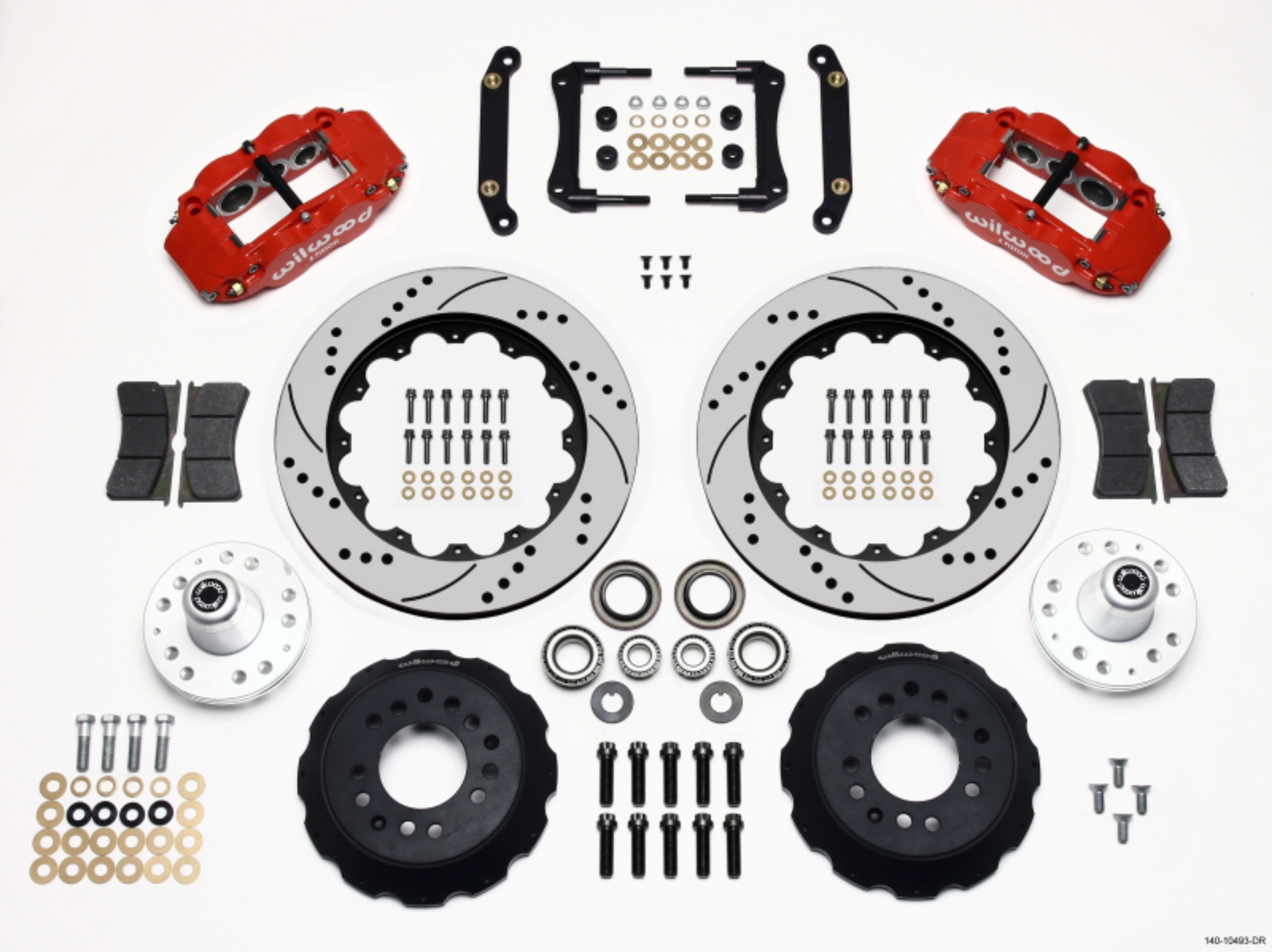 Picture of Wilwood Narrow Superlite 6R Front Hub Kit 14-00in Drill Red 79-81 Camaro