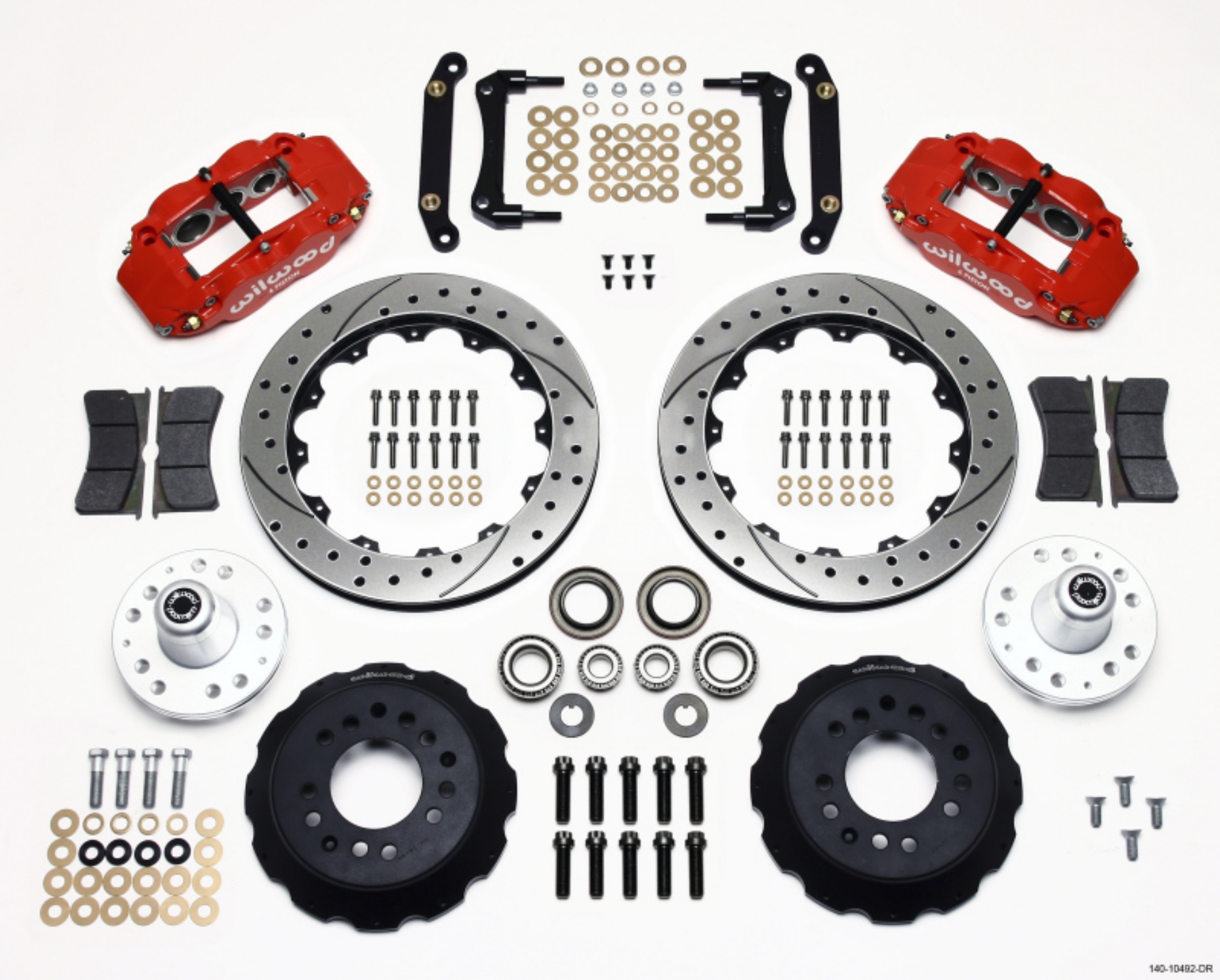Picture of Wilwood Narrow Superlite 6R Front Hub Kit 12-88in Drill Red 79-81 Camaro