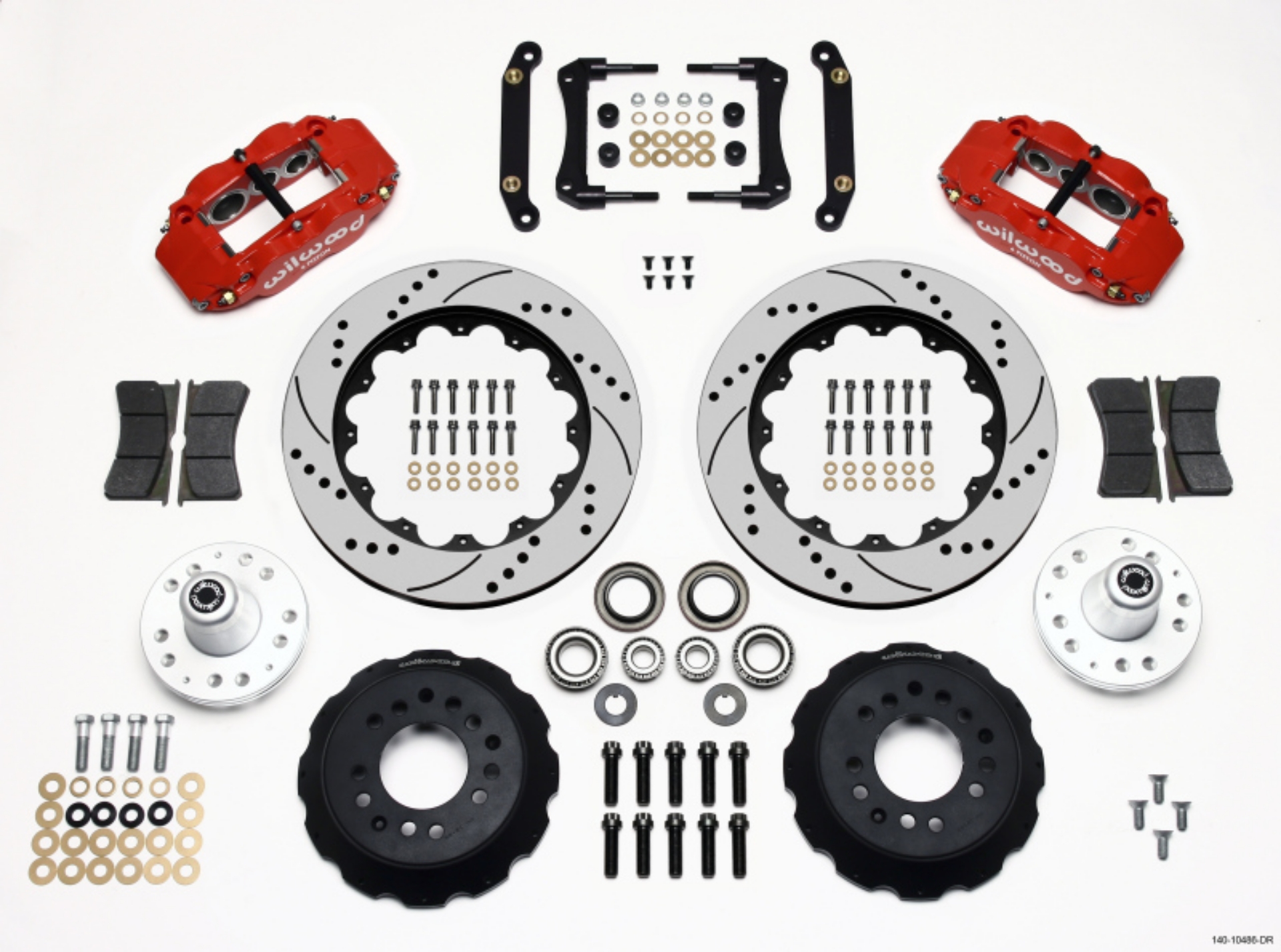 Picture of Wilwood Narrow Superlite 6R Front Hub Kit 14-00in Drill Red 70-78 Camaro
