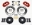 Picture of Wilwood Narrow Superlite 4R Rear Kit 14-00in Drill Red 65-82 Corvette C2-C3