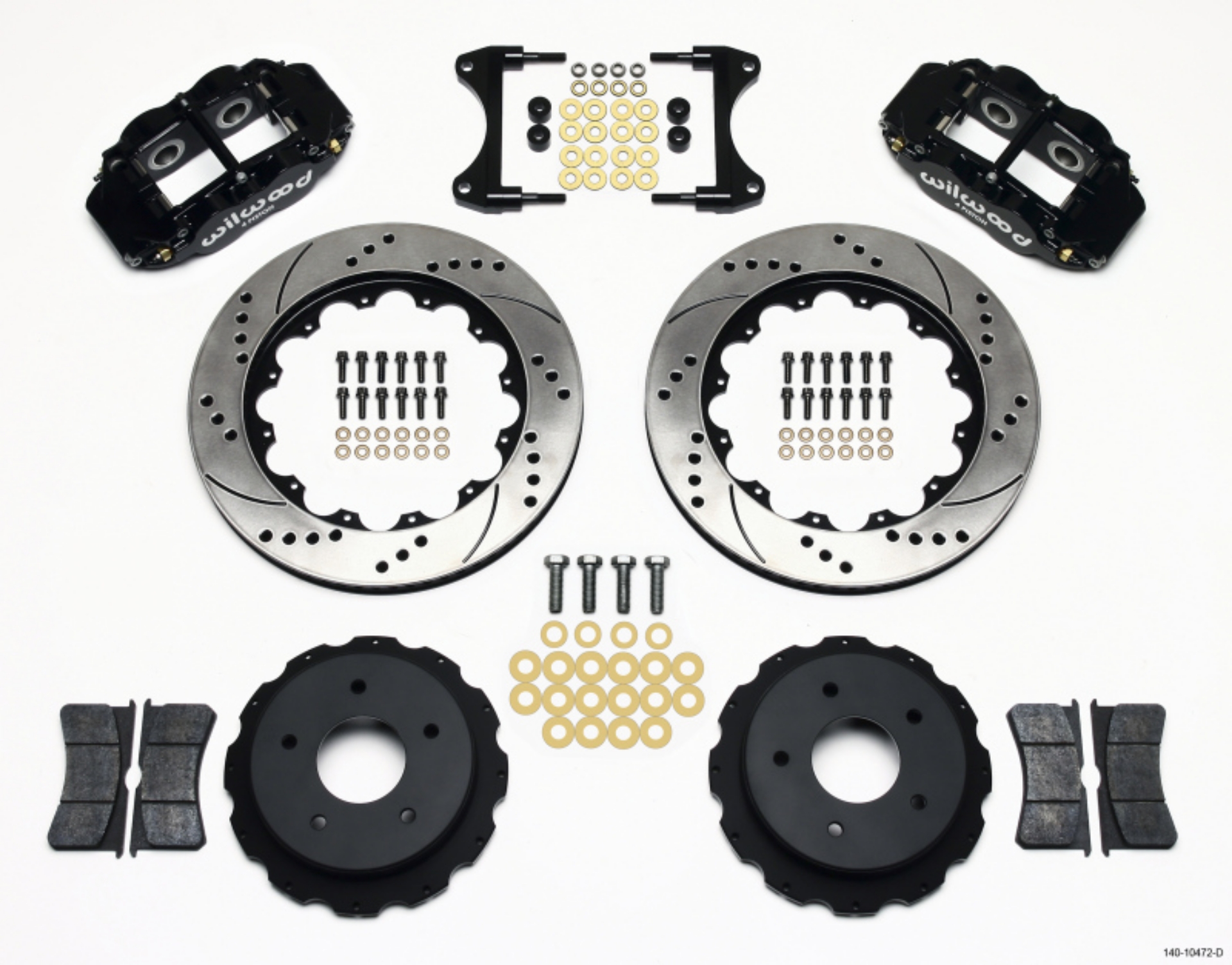 Picture of Wilwood Narrow Superlite 4R Rear Kit 14-00in Drilled 65-82 Corvette C2-C3