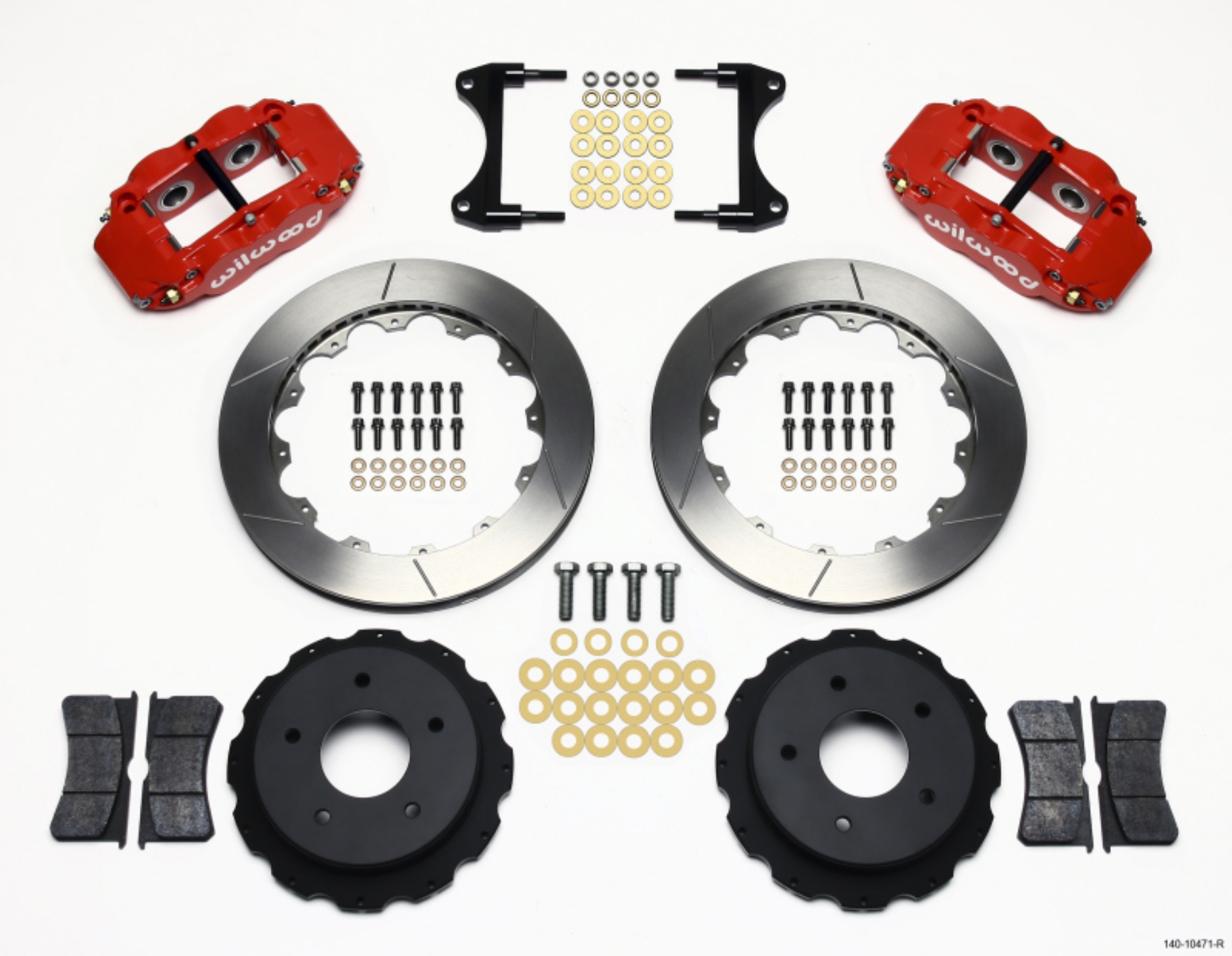 Picture of Wilwood Narrow Superlite 4R Rear Kit 12-88in Red 65-82 Corvette C2-C3