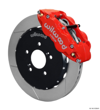 Picture of Wilwood Narrow Superlite 6R Front Hat Kit 12-88in Red Honda S2000