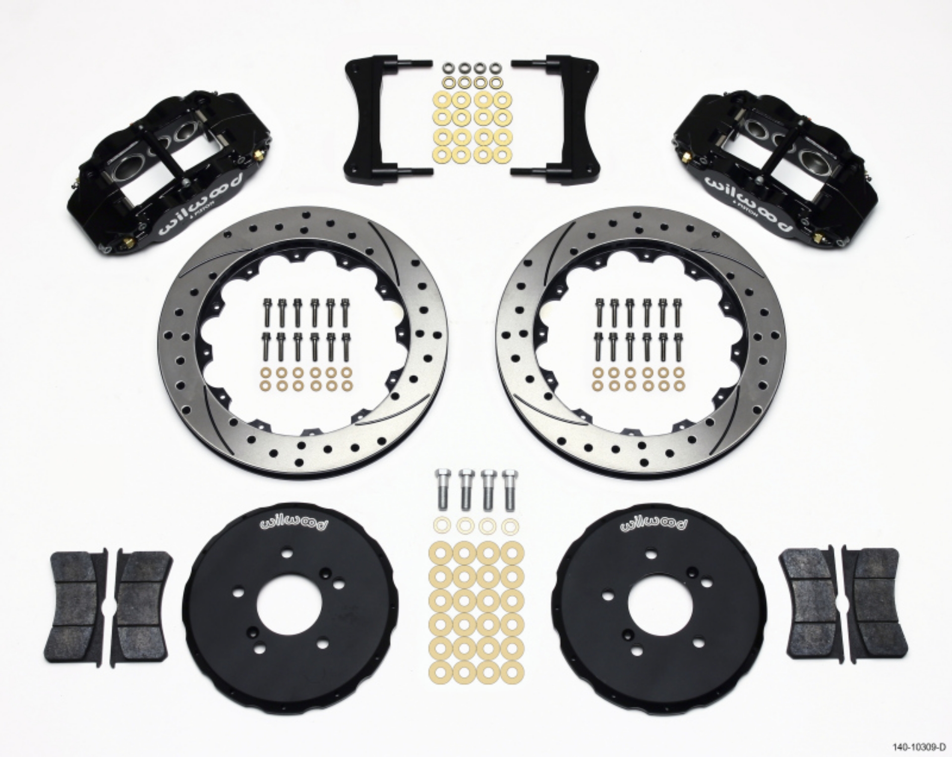 Picture of Wilwood Narrow Superlite 6R Front Hat Kit 12-88in Drilled Honda S2000
