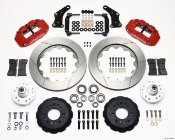 Picture of Wilwood Narrow Superlite 6R Front Hub Kit 14-00in Red Large GM 57-70 Drop Spindle