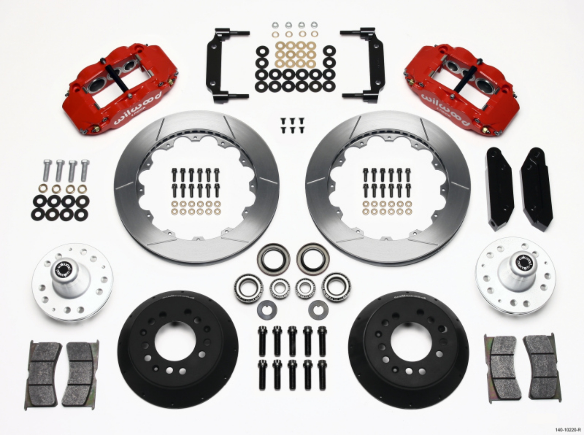 Picture of Wilwood Narrow Superlite 6R Front Hub Kit 12-88in Red 1970-1973 Mustang Disc Spindle