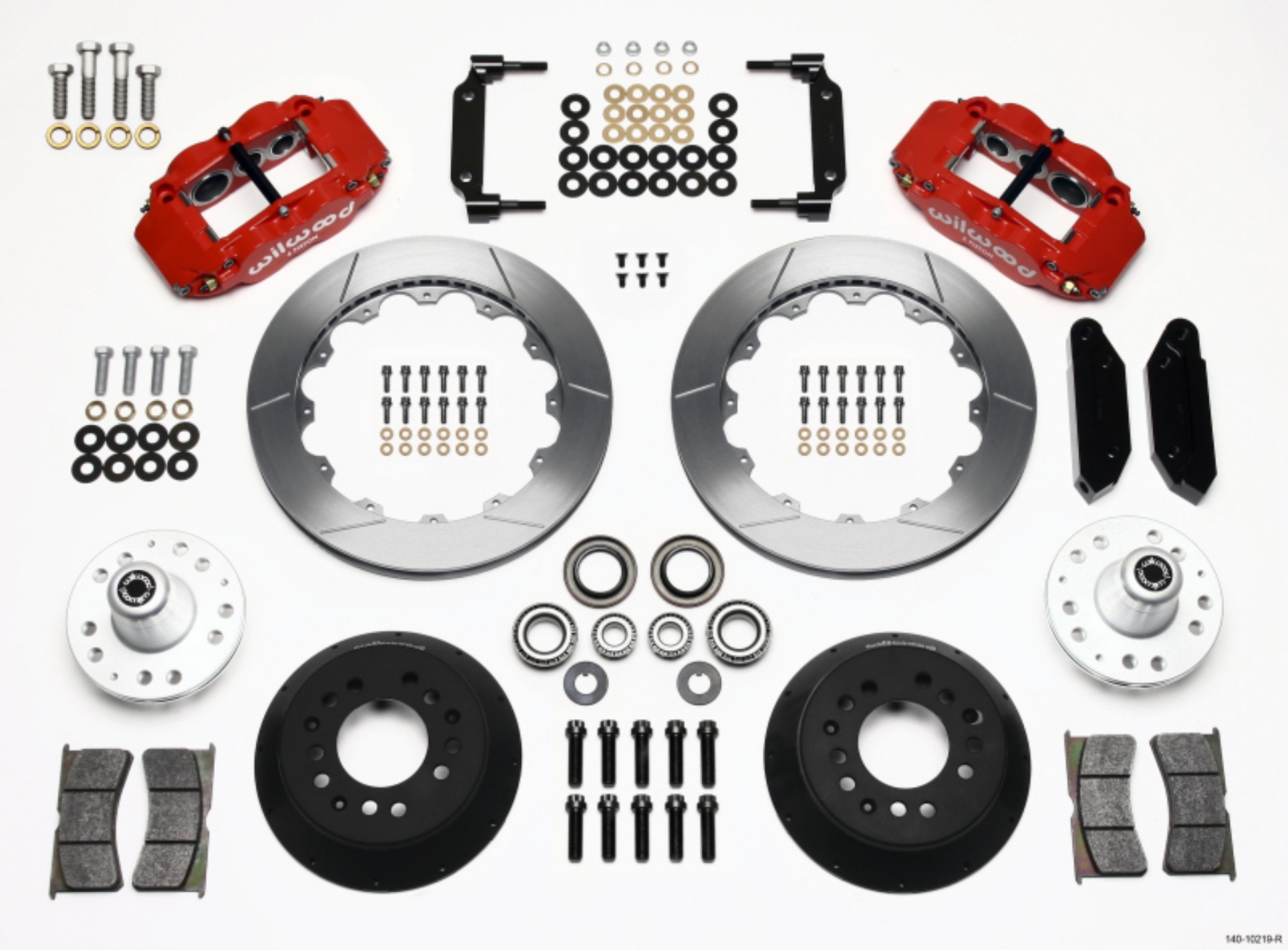 Picture of Wilwood Narrow Superlite 6R Front Hub Kit 12-88in Red 1968-1969 Mustang Disc Spindle