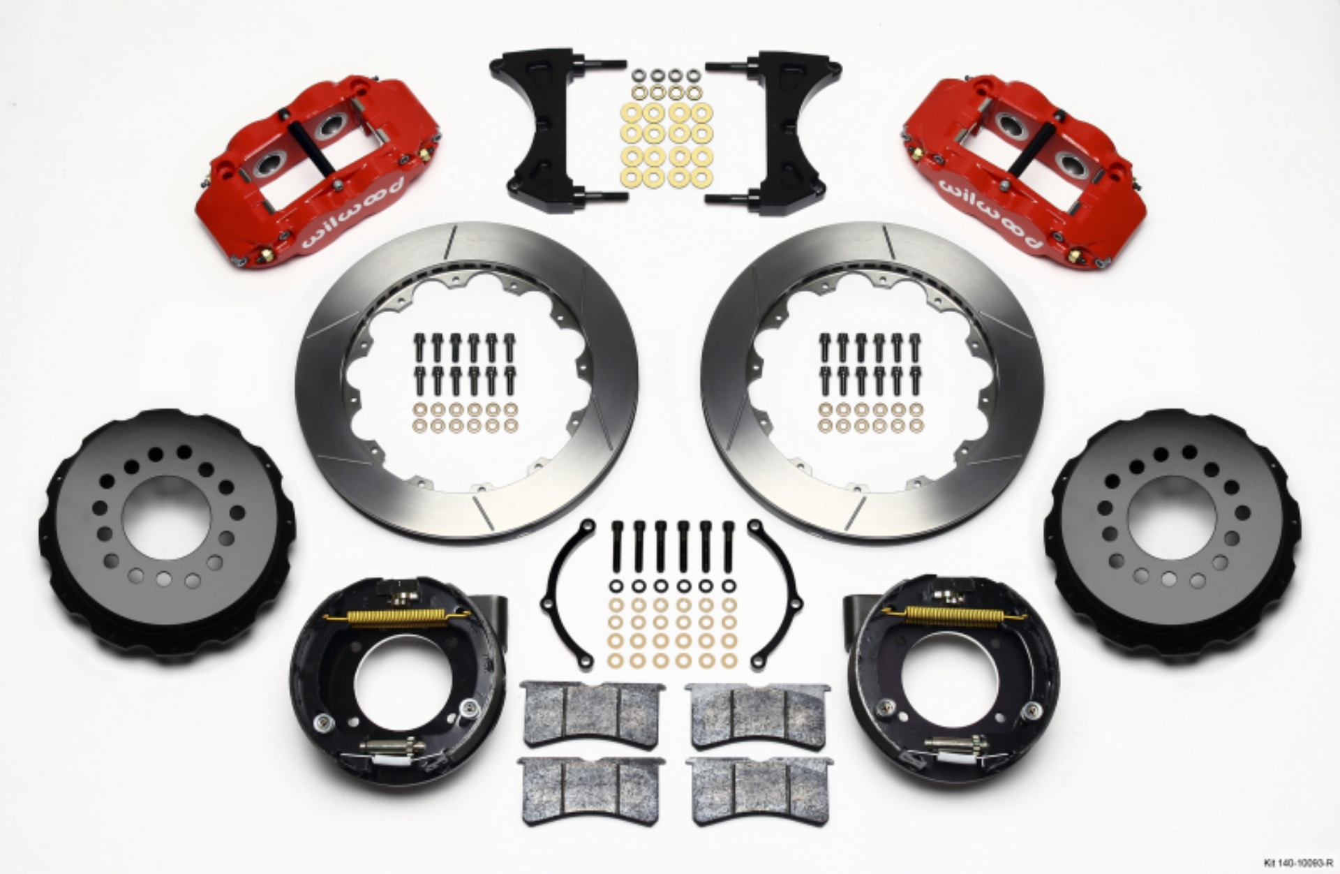 Picture of Wilwood Narrow Superlite 4R Rear P-Brk Kit 12-88in Red Chevy C-10 2-42 Offset 5-lug