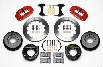 Picture of Wilwood Narrow Superlite 4R Rear P-Brk Kit 12-88in Red Chevy C-10 2-42 Offset 5-lug