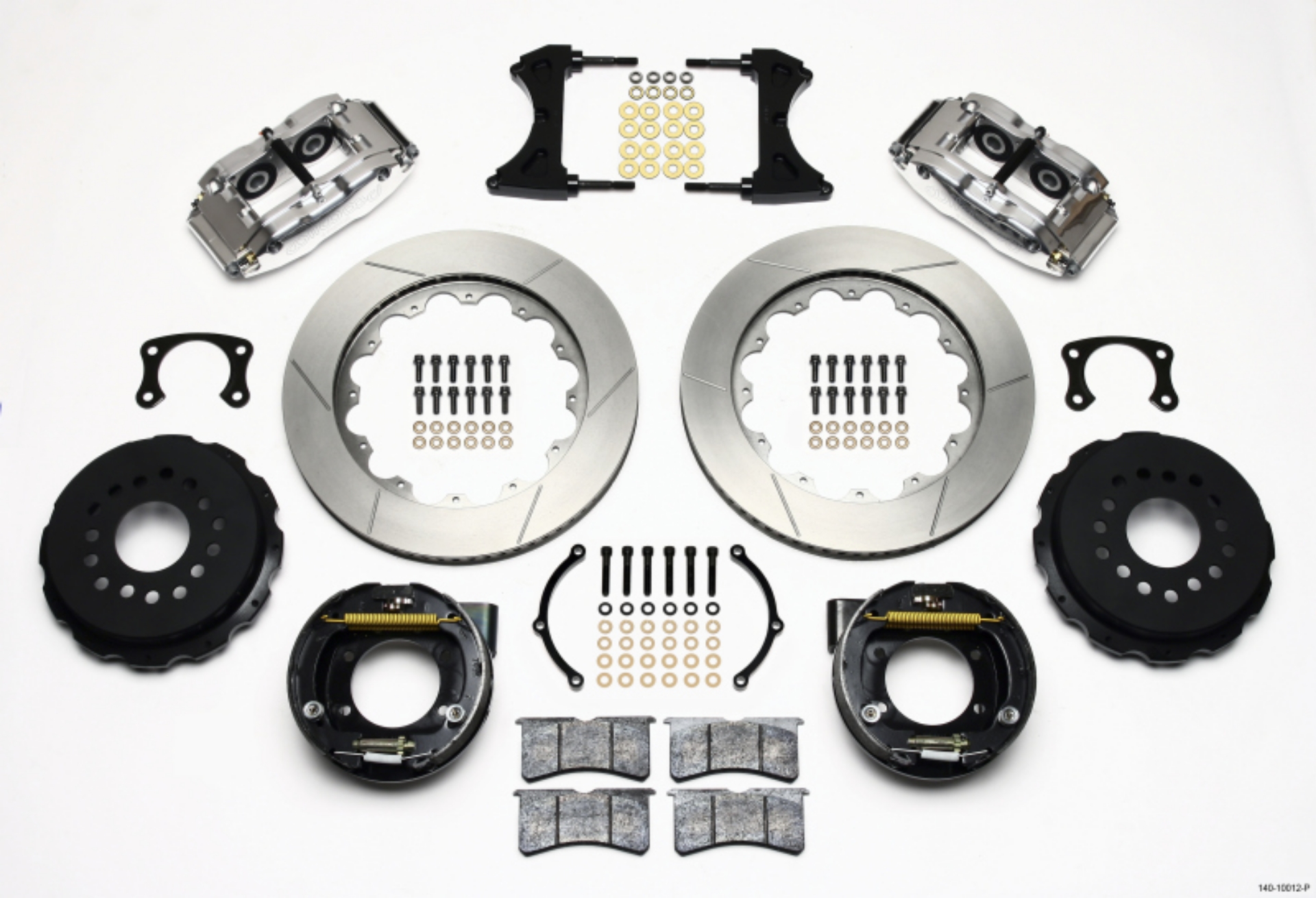 Picture of Wilwood Narrow Superlite 4R Rear P-Brk Kit 14-00in Polished New Big Ford 2-50in Offset