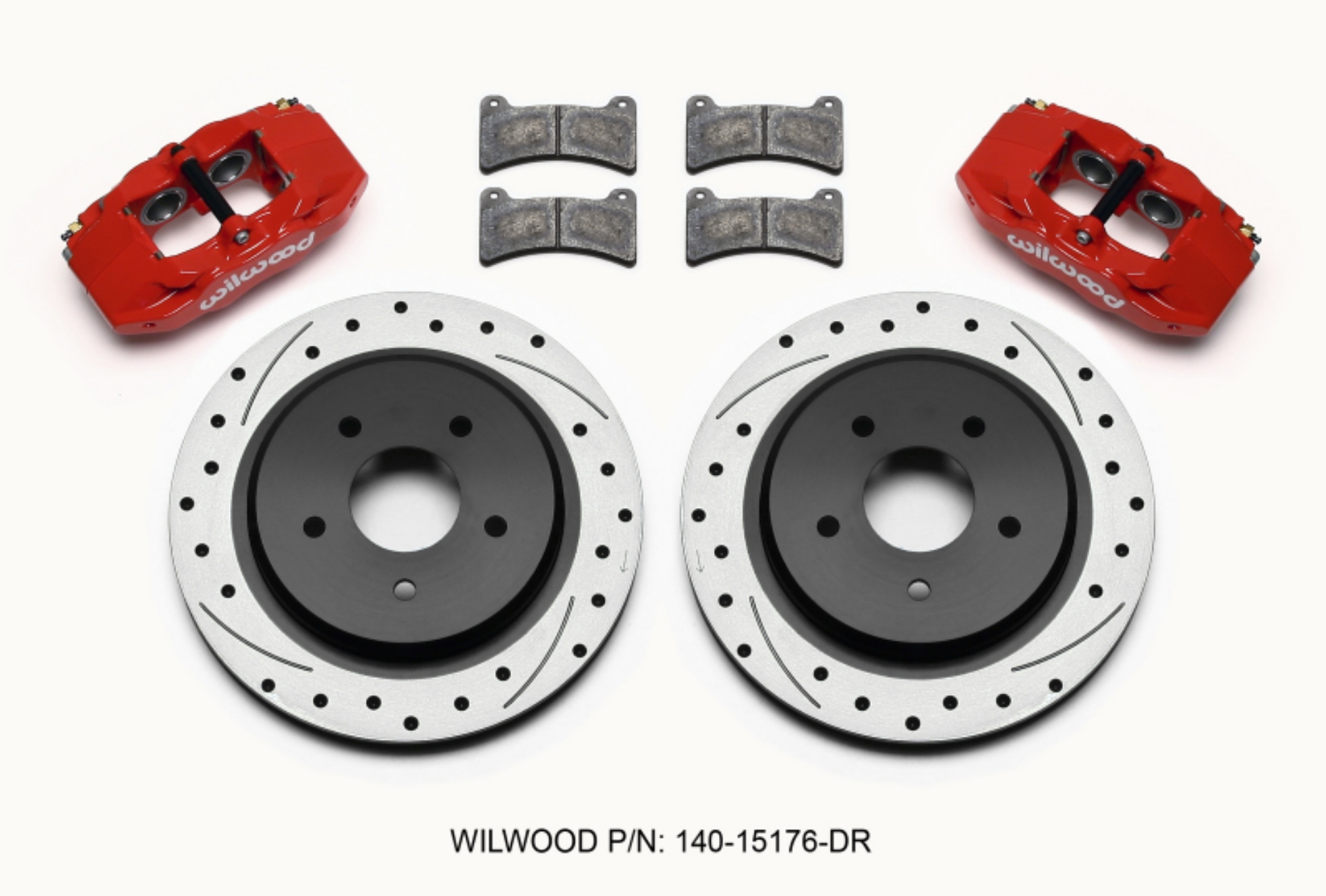Picture of Wilwood DPC56 Rear Caliper & Rotor Kit Red Corvette All C5 - Base C6 1997-2013