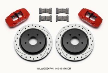 Picture of Wilwood DPC56 Rear Caliper & Rotor Kit Red Corvette All C5 - Base C6 1997-2013