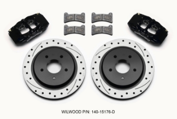 Picture of Wilwood DPC56 Rear Caliper & Rotor Kit Black Corvette All C5 - Base C6 1997-2013