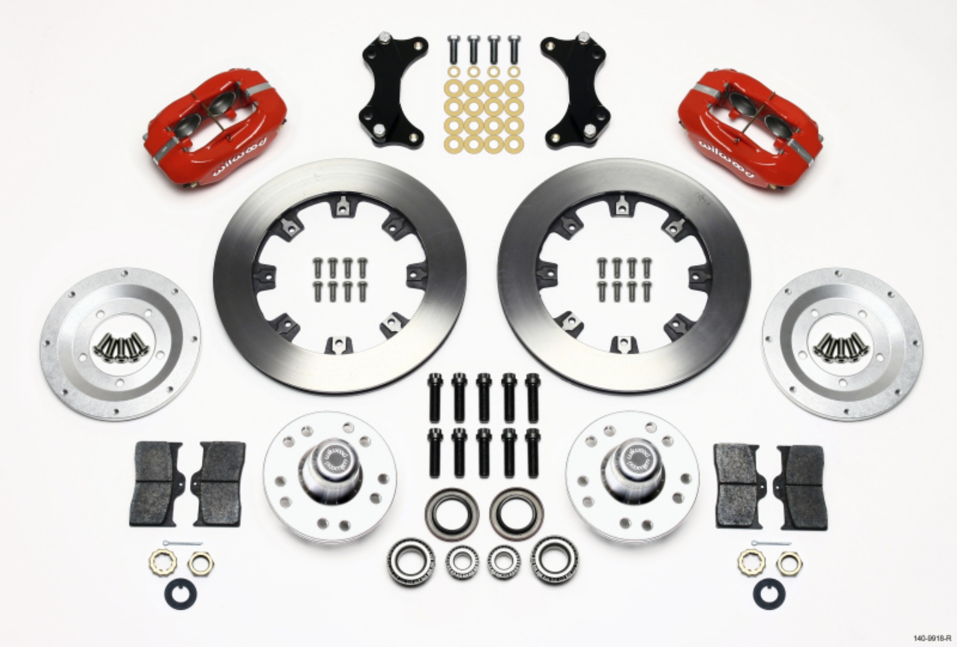 Picture of Wilwood Forged Dynalite Front Kit 12-19in Red WWE ProSpindle