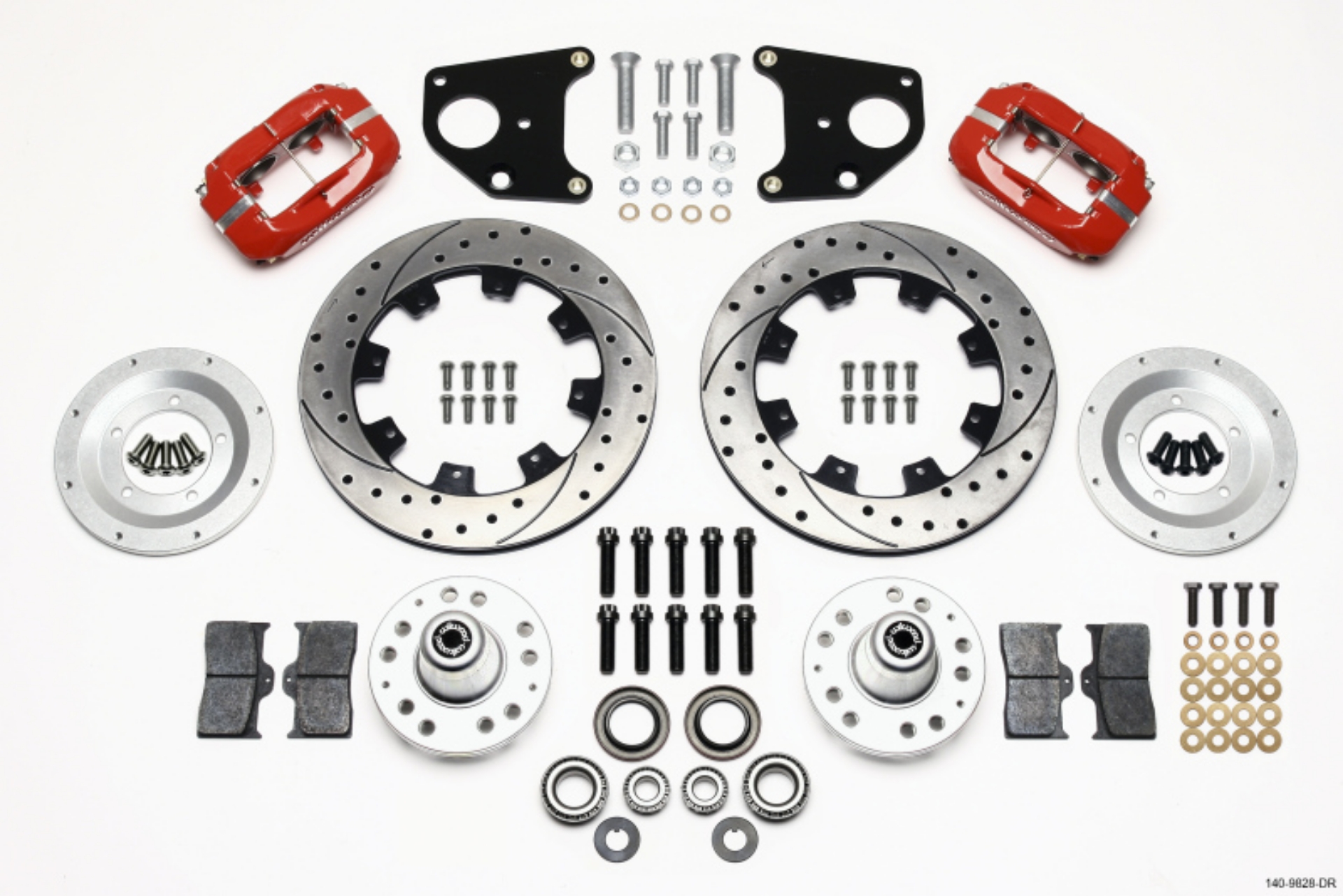 Picture of Wilwood Forged Dynalite Front Kit 12-19in Drilled Red 62-72 CDP B & E Body-Drum