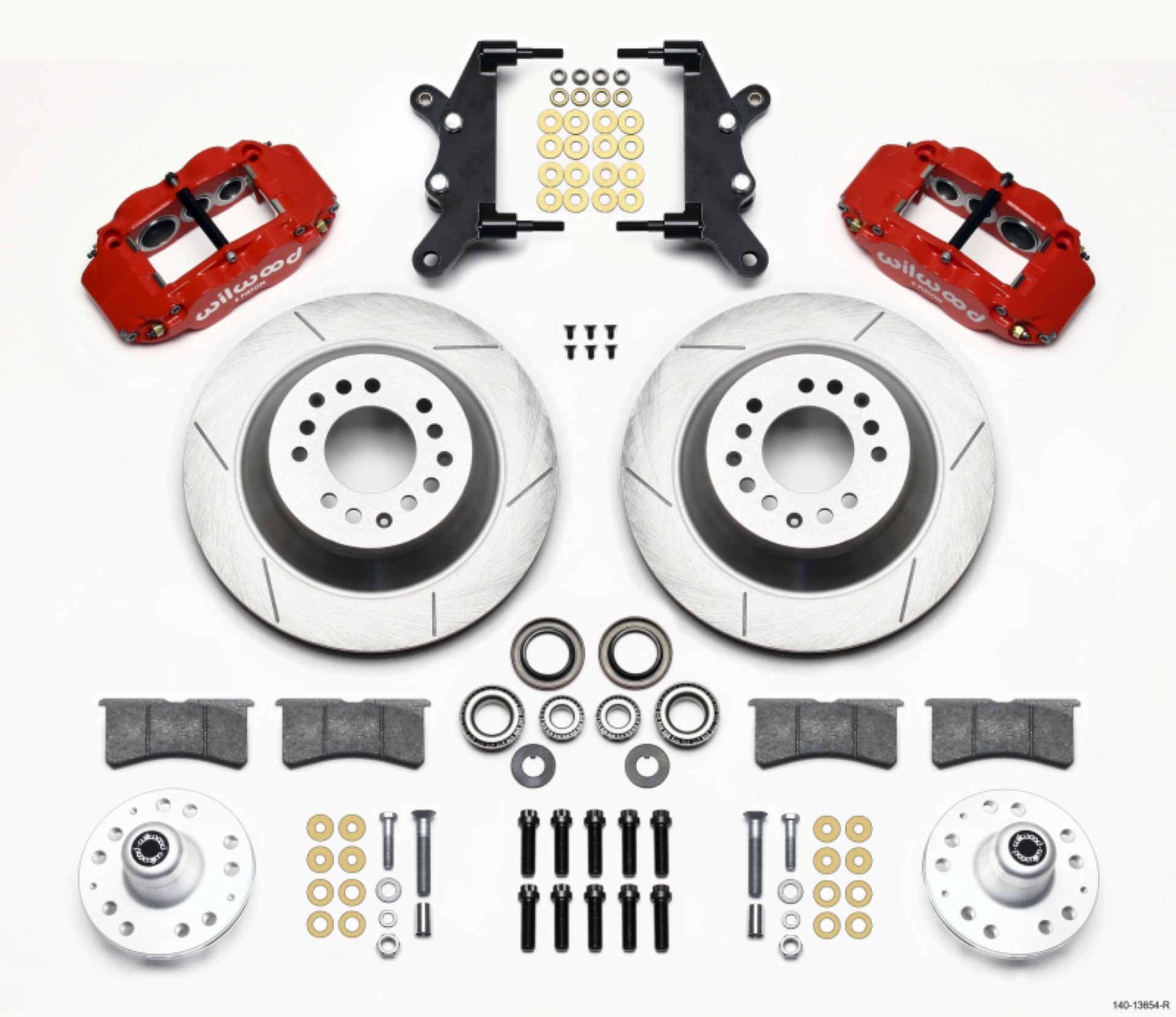 Picture of Wilwood Narrow Superlite 6R Front Hub & 1PC Rtr Kit 12-88in-Red 60-68 Ford - Mercury Full Size