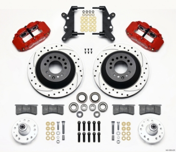 Picture of Wilwood Narrow Superlite 6R Frt Hub & 1PC Rtr Kit 12-88in Drilled -Red 60-68 Ford-Mercury Full Size