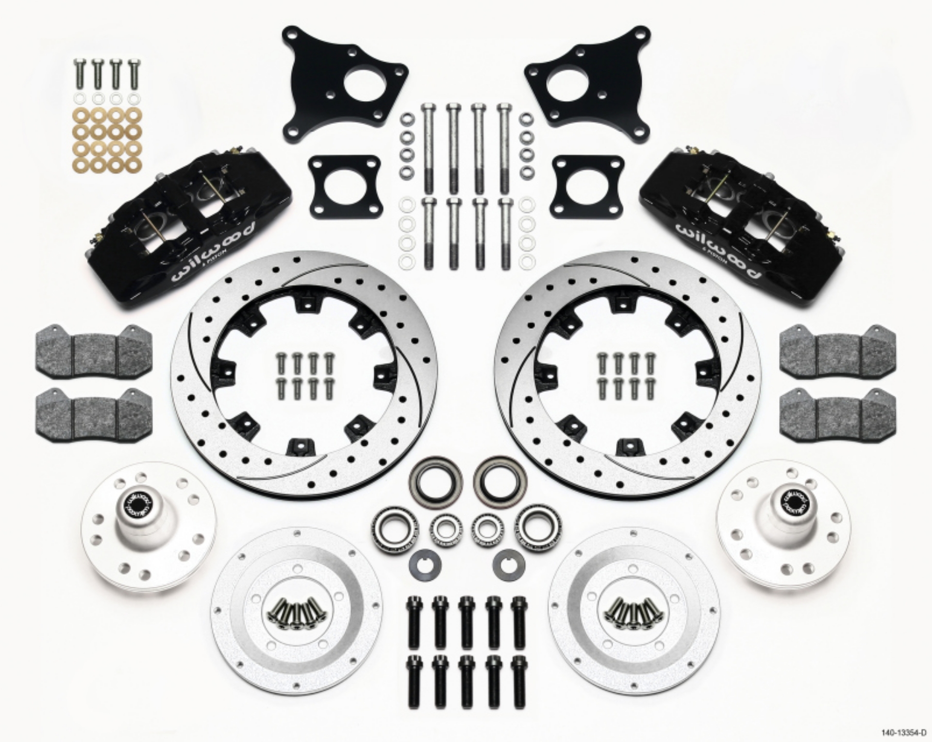Picture of Wilwood Dynapro 6 Front Hub Kit 12-19in Drilled AMC 71-76 OE Disc w-o Bendix Brakes