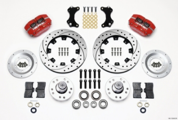 Picture of Wilwood Dynapro Dust-Boot Front Kit 12-19in Drilled-Red WWE ProSpindle