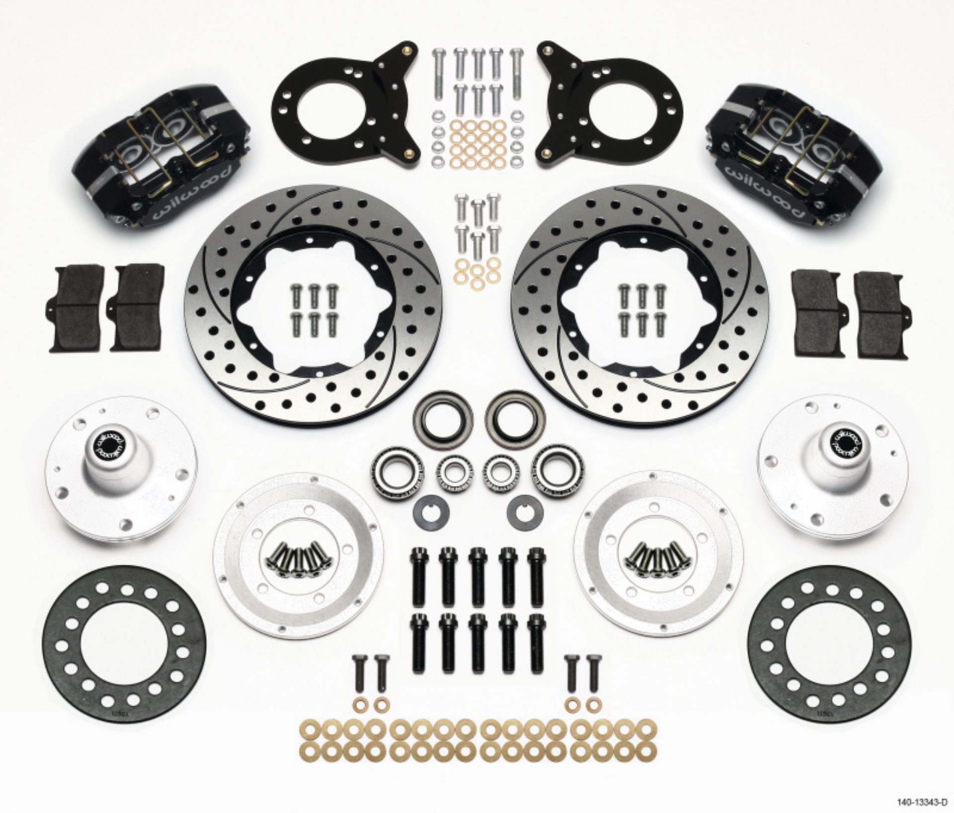 Picture of Wilwood Dynapro Dust-Boot Front Kit 11-00in Drilled 1965-1969 Mustang Disc & Drum Spindle