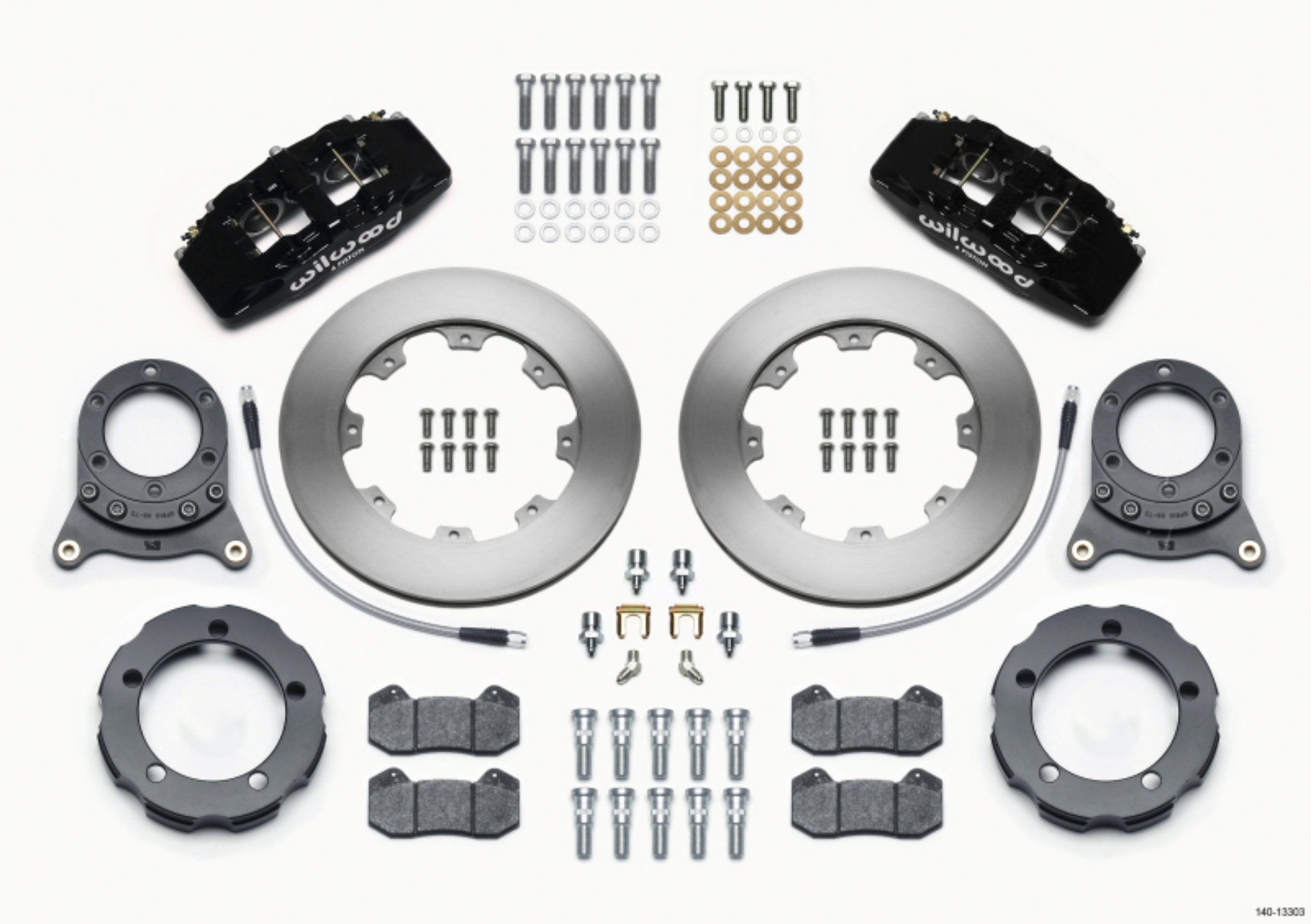 Picture of Wilwood Dynapro 6 Front Hat Kit 11-75in Rotor 66-75 Ford Bronco Dana 30-44 w-Lines