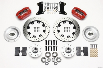 Picture of Wilwood Dynapro Dust-Boot Front Kit 12-19in Drilled Red 67-69 Camaro 64-72 Nova Chevelle