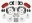 Picture of Wilwood Dynapro 6 Front Hub Kit 12-19in Red 1965-1969 Mustang Disc & Drum Spindle