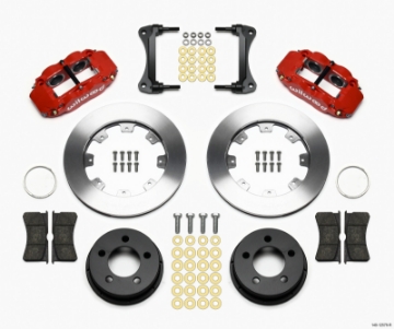 Picture of Wilwood Narrow Superlite 4R Front Kit 12-19in Drilled Red 87-89 Jeep YJ