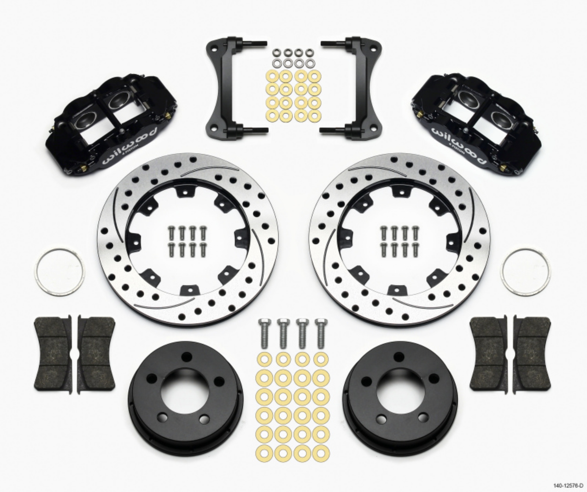 Picture of Wilwood Narrow Superlite 4R Front Kit 12-19in Drilled 87-89 Jeep YJ